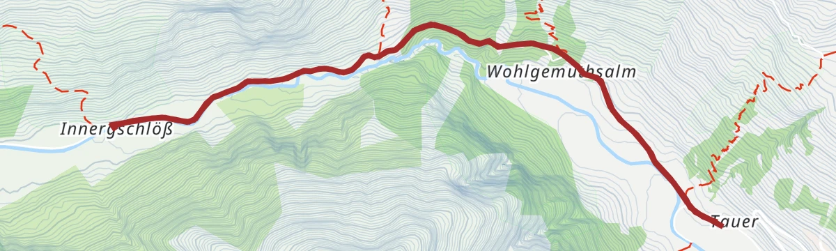 Route map: Wanderung Venedigerhaus Innergschlöß 1.691m